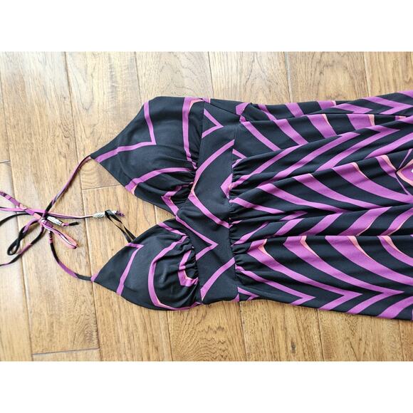 Saint Tropez West Women's Halter Maxi Dress Size 14 Resort Beach Tropical - Picture 4 of 10